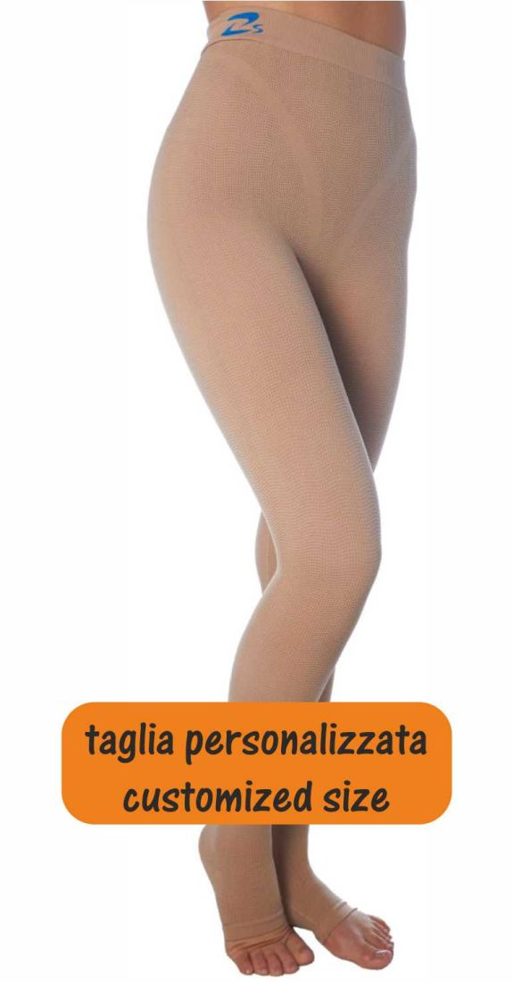 Lipedema Lymphedema Leggings K2 compression (25-30 mmHg), CROTCHLESS post  op version with effectiveness like flat knit