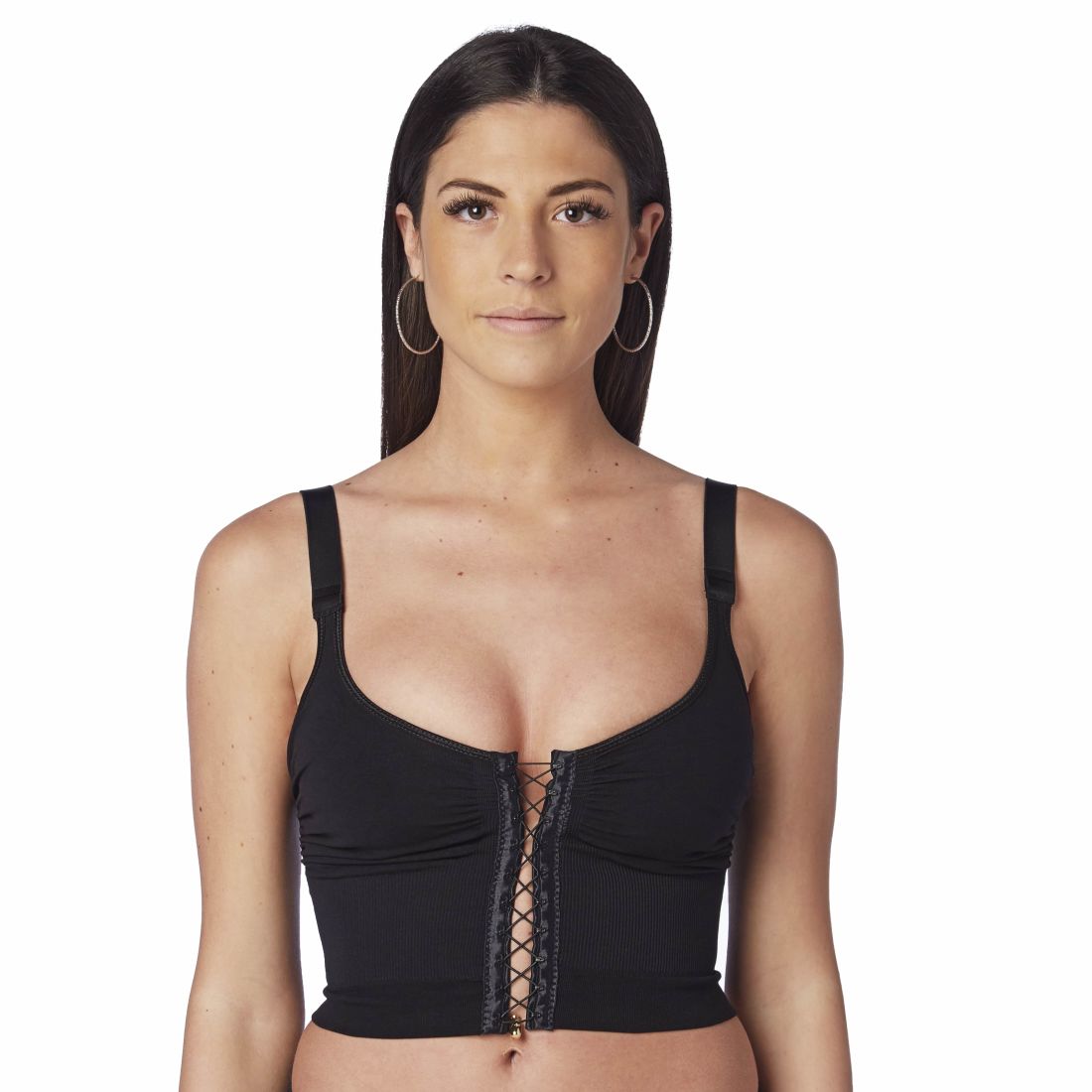 Summer Sexy Black Modal Cut Out Bra With Front Cross Strap And Padded  Corset 2017 Beach Short Camisole Top From Bidalina, $9.47