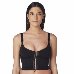 Comfortable and sexy corset bra with a lace-up