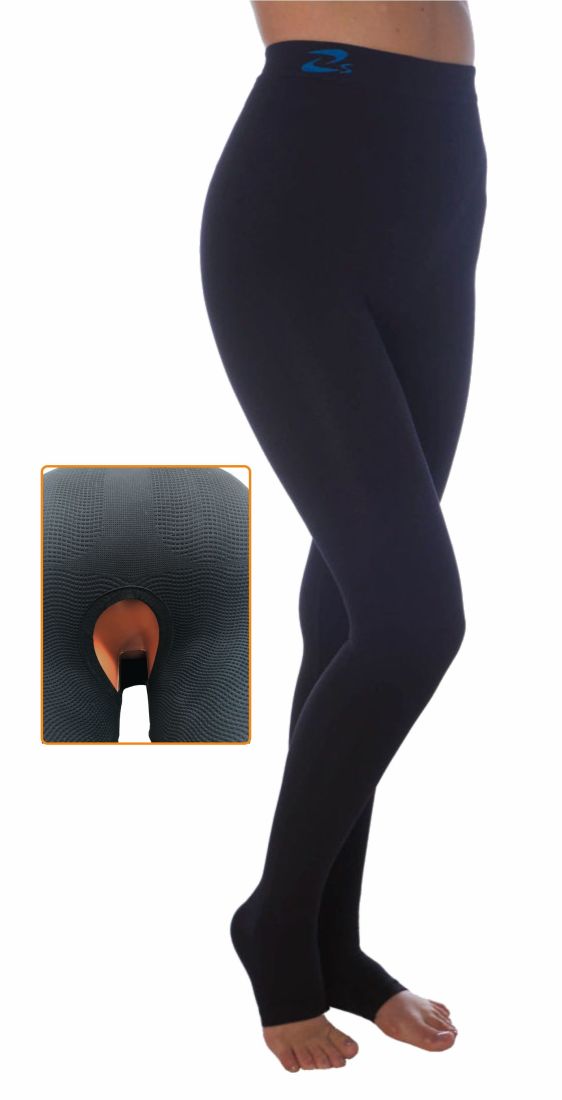 CROTCHLESS post version, support flat knit slimming high compression K2 (25-30 mmHg)